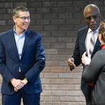 Gene Robinson, Chancellor Jones and Antoinette Burton