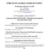 2009 Global food security forum