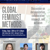 Event poster for Global Feminist Methods panel